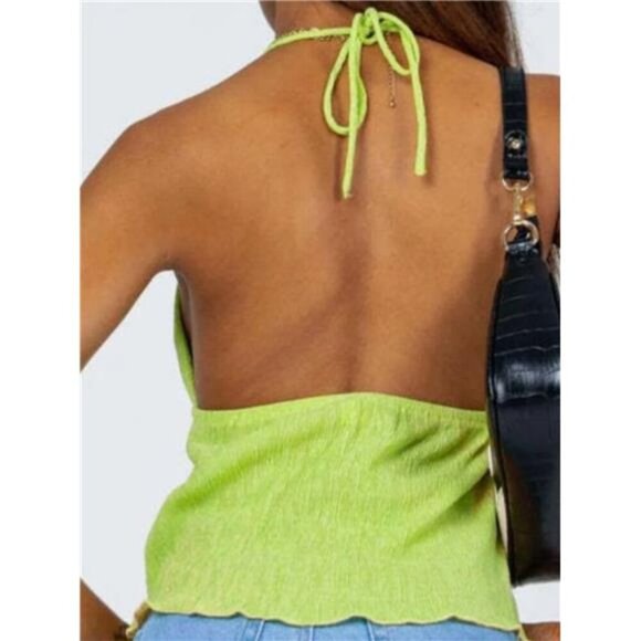 Halter Neck Cami with Tie Front Detail - Picture 9 of 16